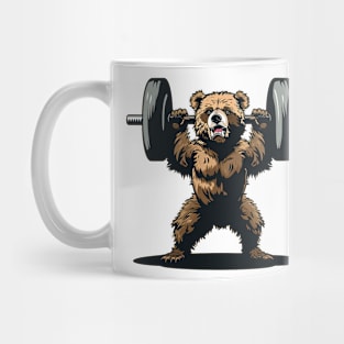 bear lifting weight Mug